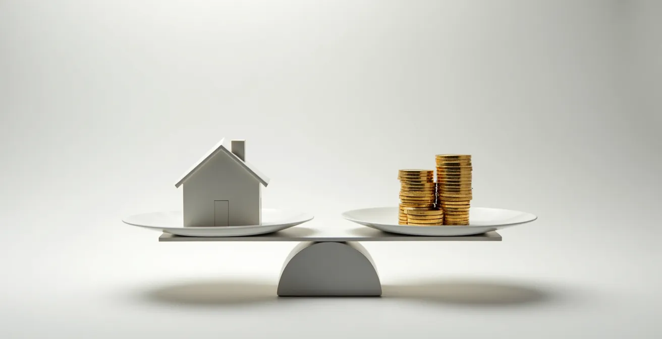 Comparaison visuelle entre taux nominal et coût réel d'un crédit immobilier